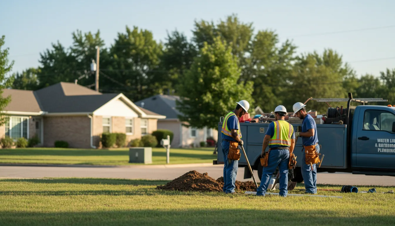 Residential water line and bathroom plumbing service in Germantown, WI